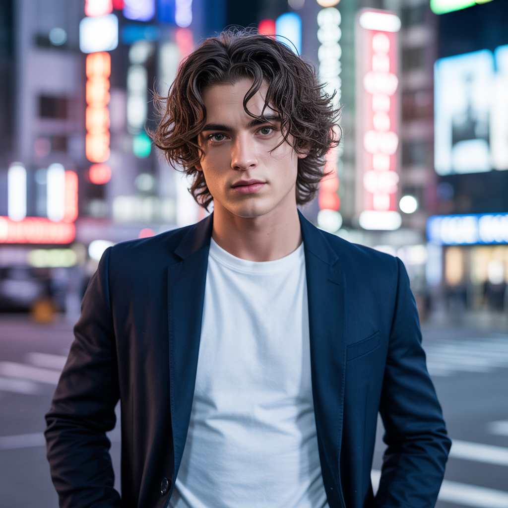 wavy hair men