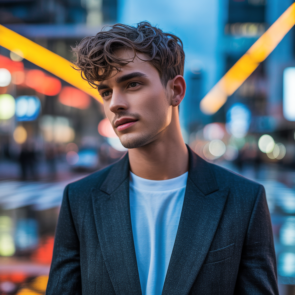 wavy hair men
