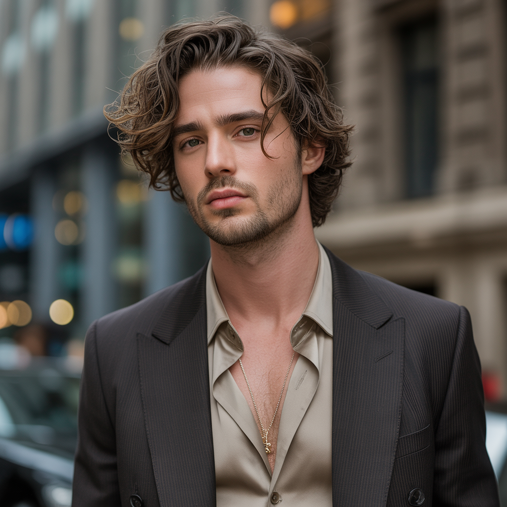 wavy hair men