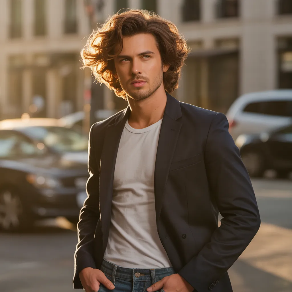wavy hair men ideas
