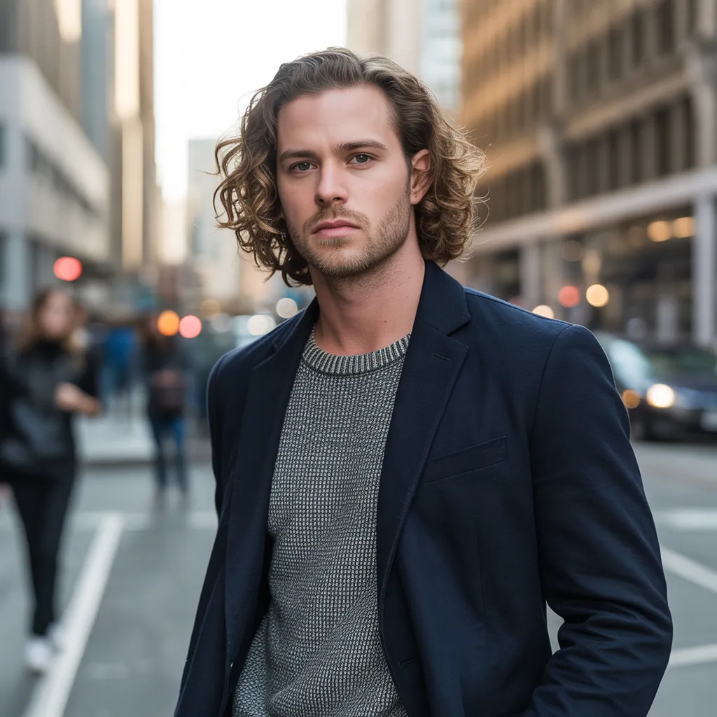 wavy hair men ideas