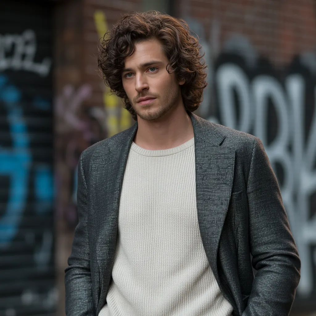 wavy hair men ideas