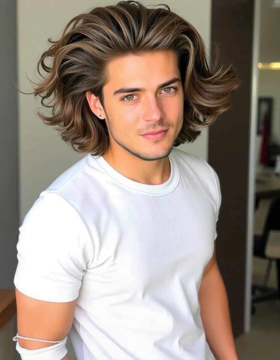 wavy hair men ideas