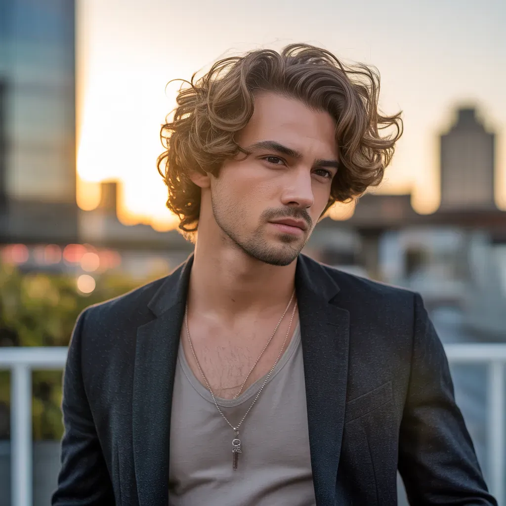 wavy hair men ideas