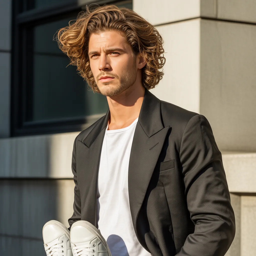 wavy hair men ideas