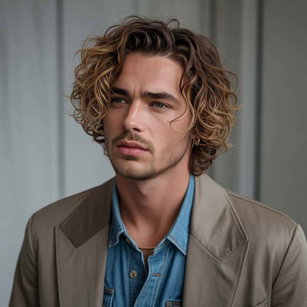 wavy hairstyles men