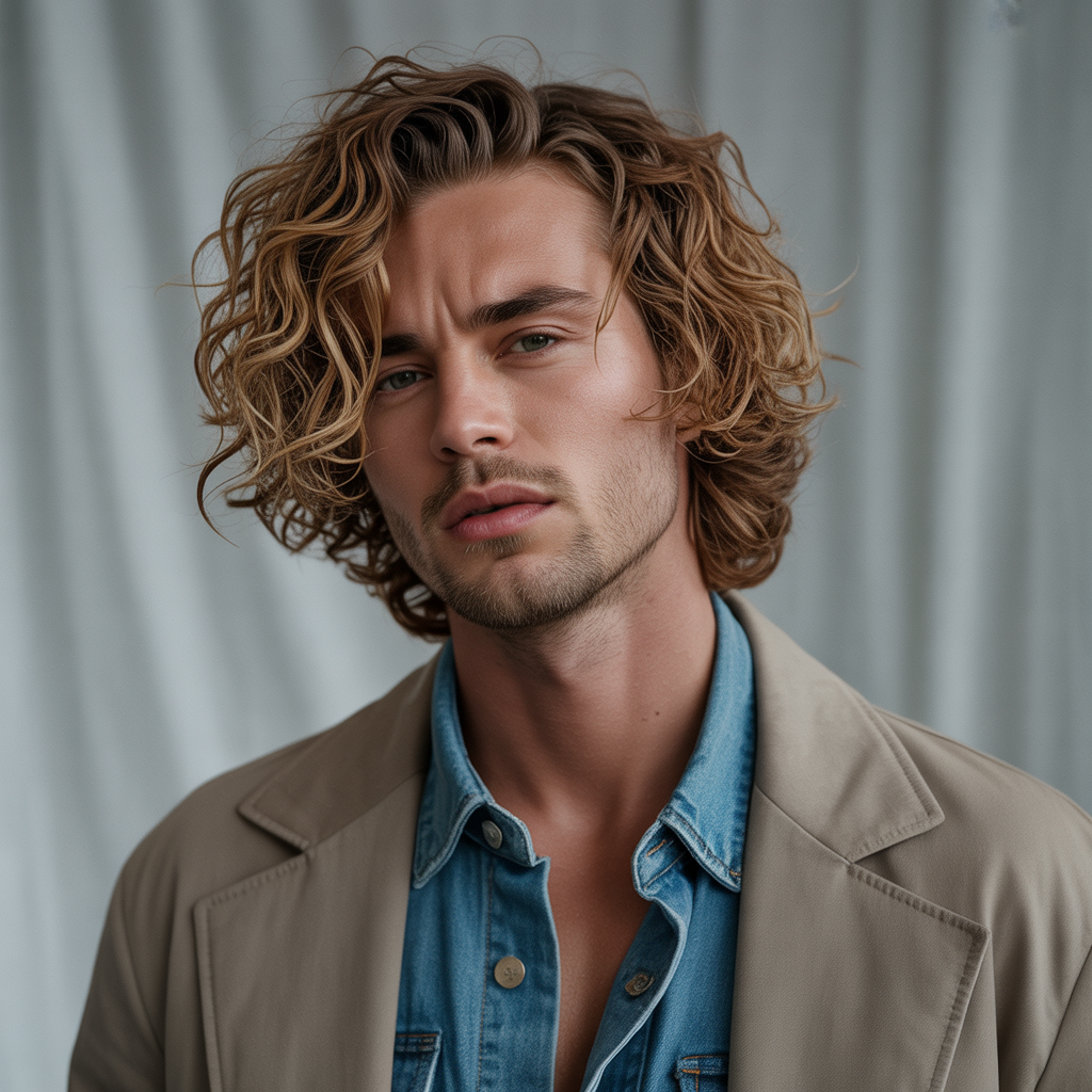 wavy hairstyles men