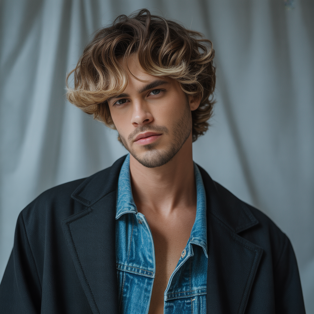 wavy hairstyles men
