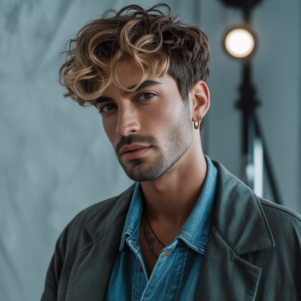 wavy hairstyles men