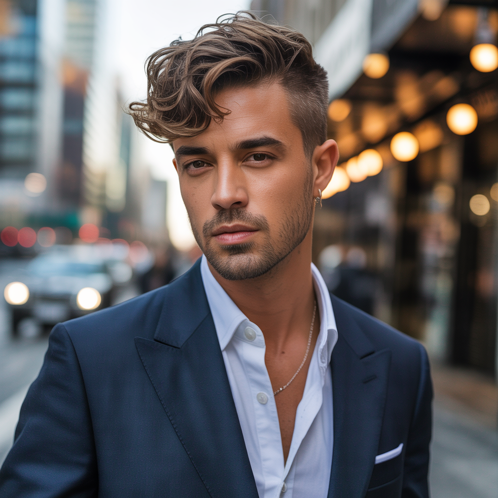 wavy hairstyles men