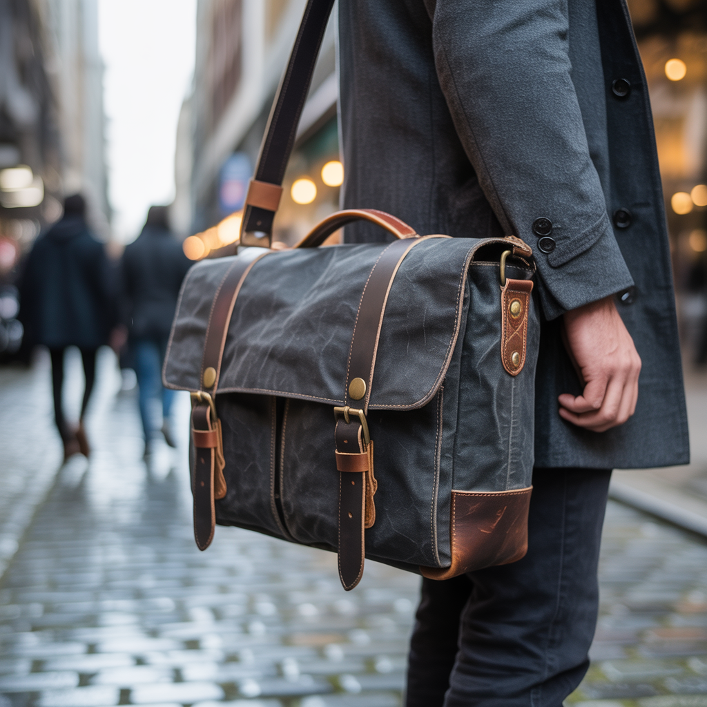 waxed canvas messenger bags