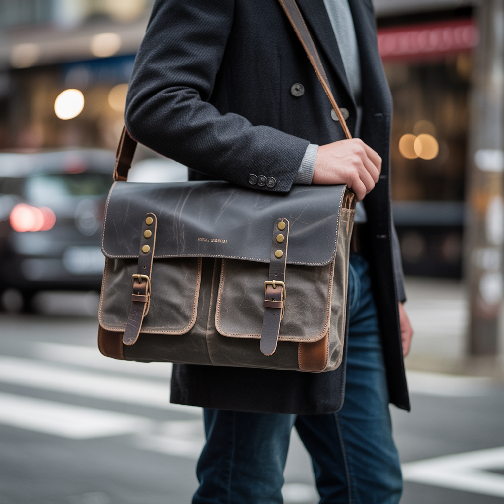 waxed canvas messenger bags