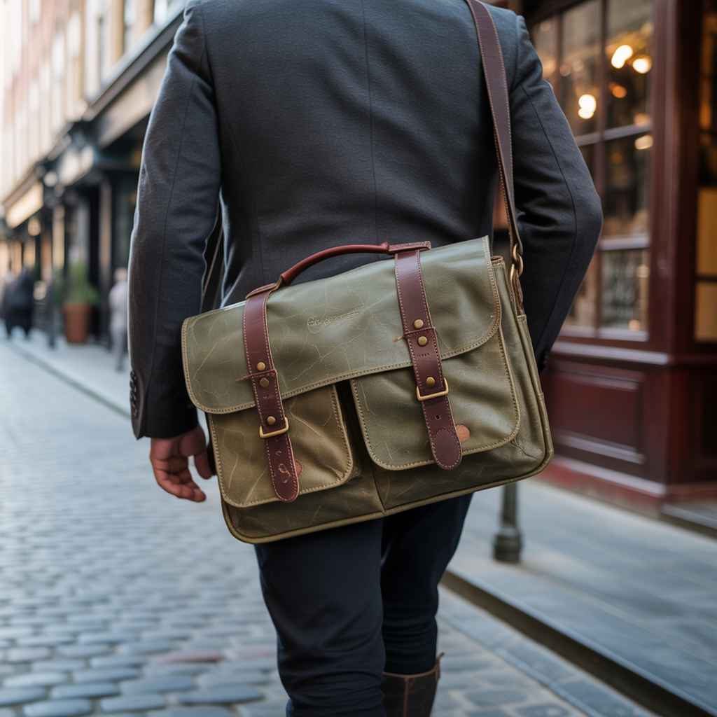 waxed canvas messenger bags
