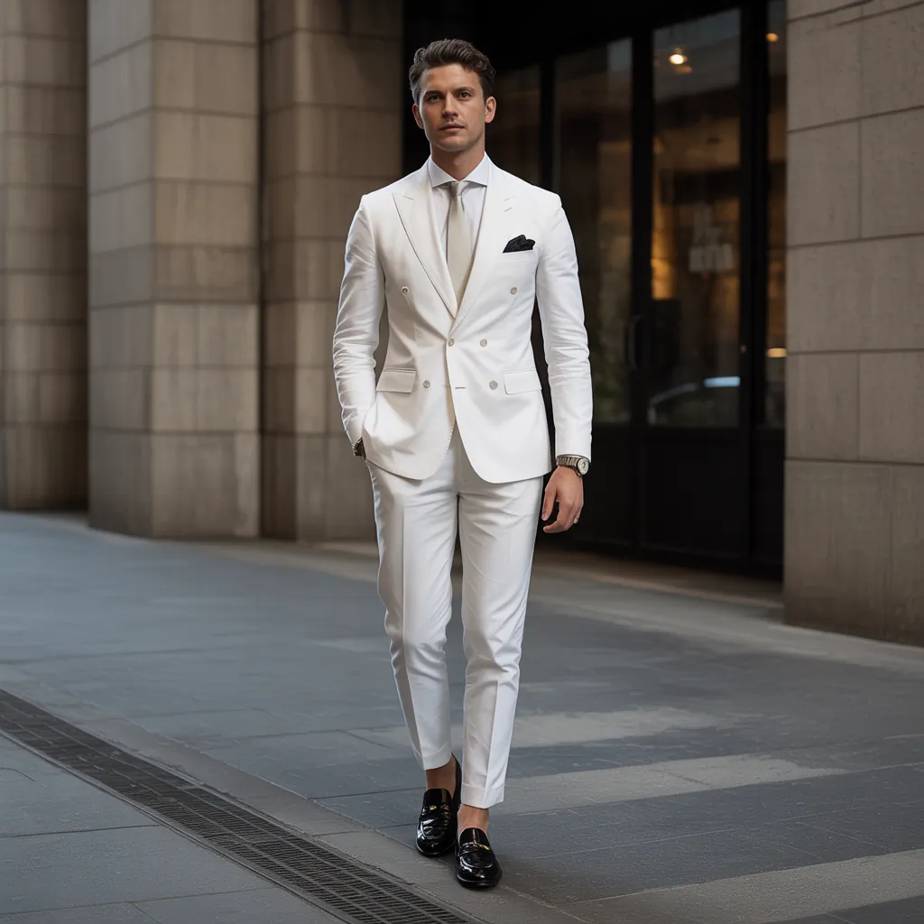 white suit