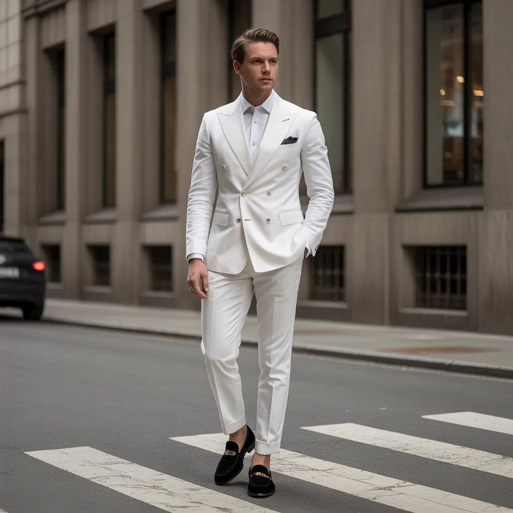 white suit