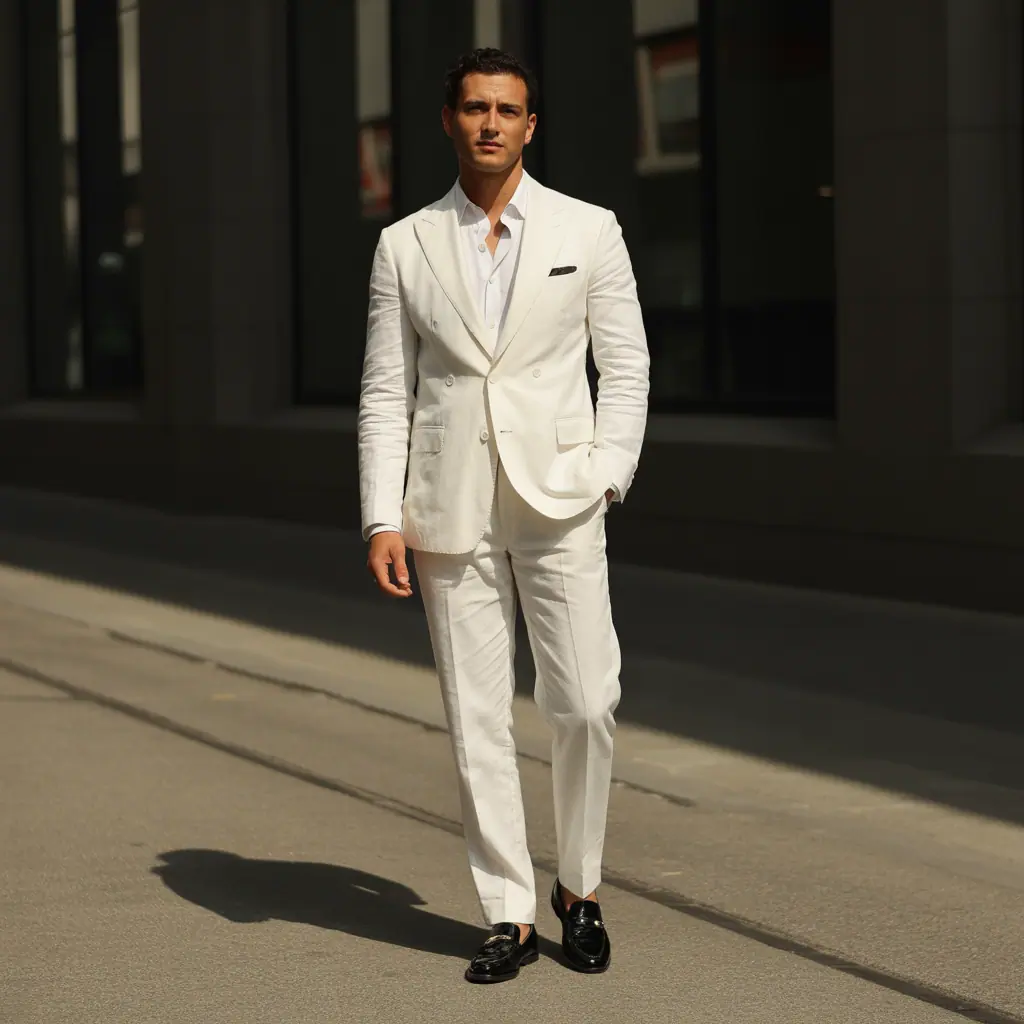 white suit