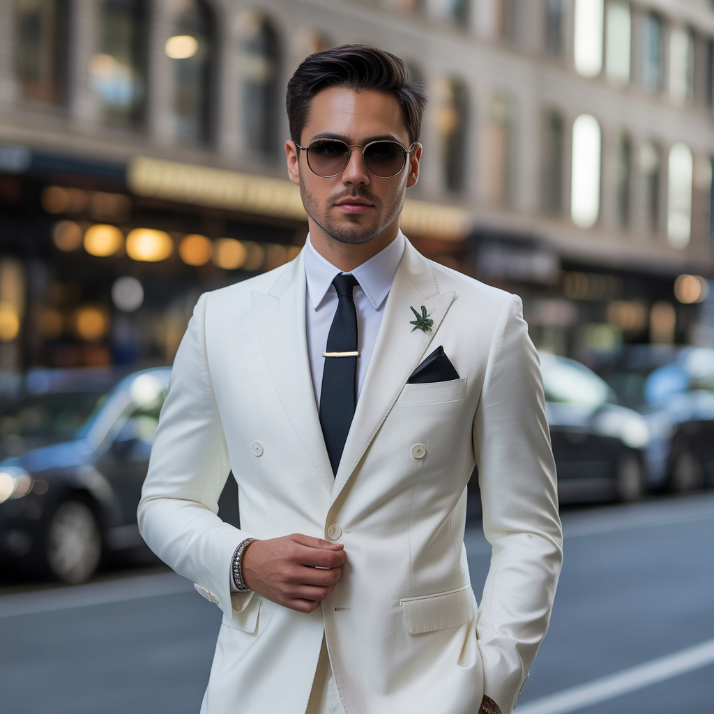 white suit