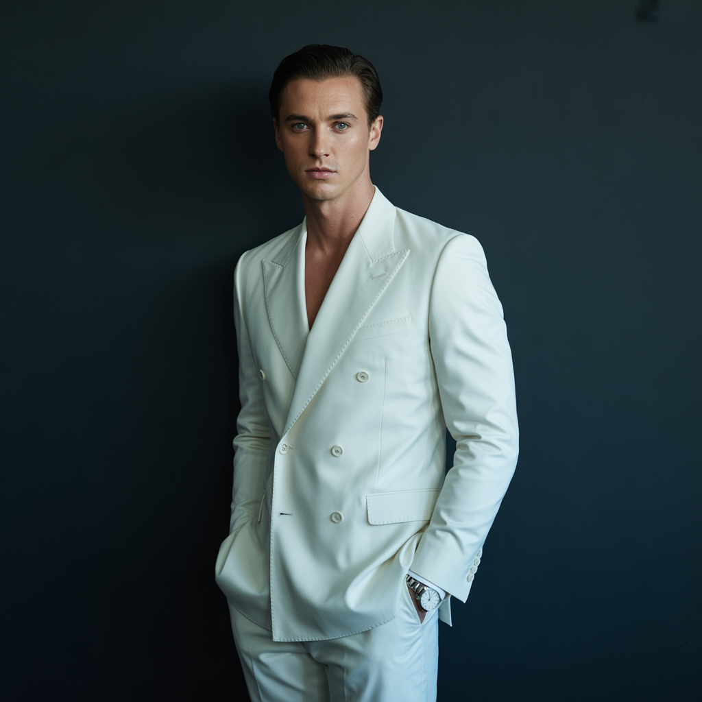 white suit