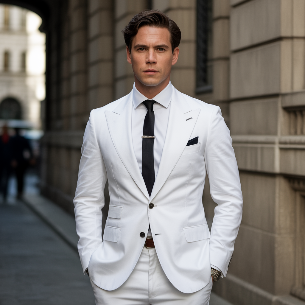 white suit
