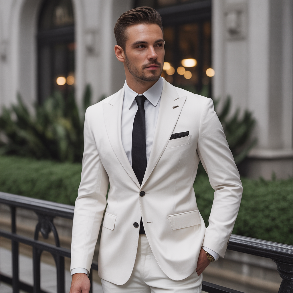 white suit