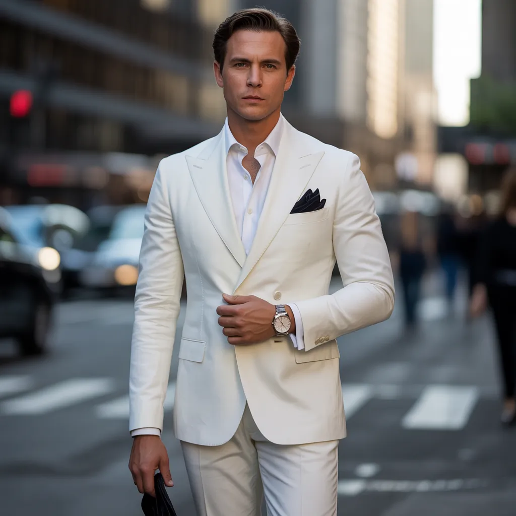 white suit