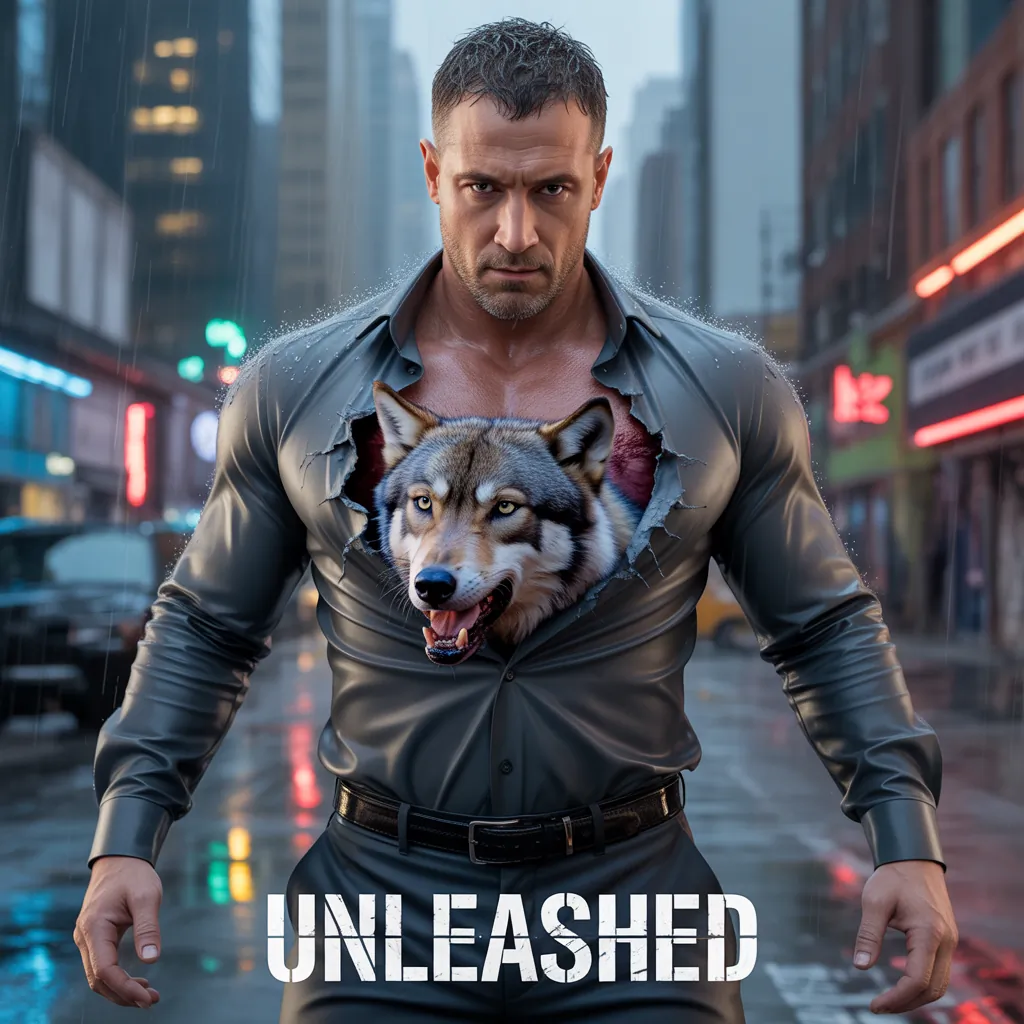 wolf ripping shirt
