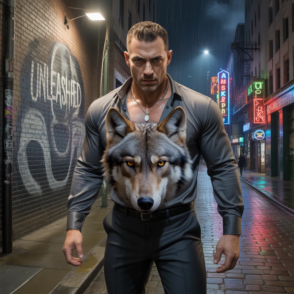 wolf ripping shirt