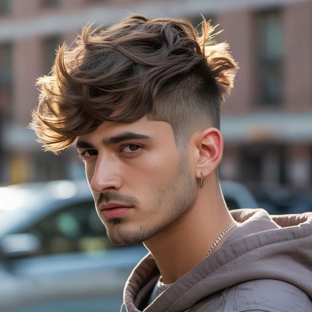 wolfcut hair for men