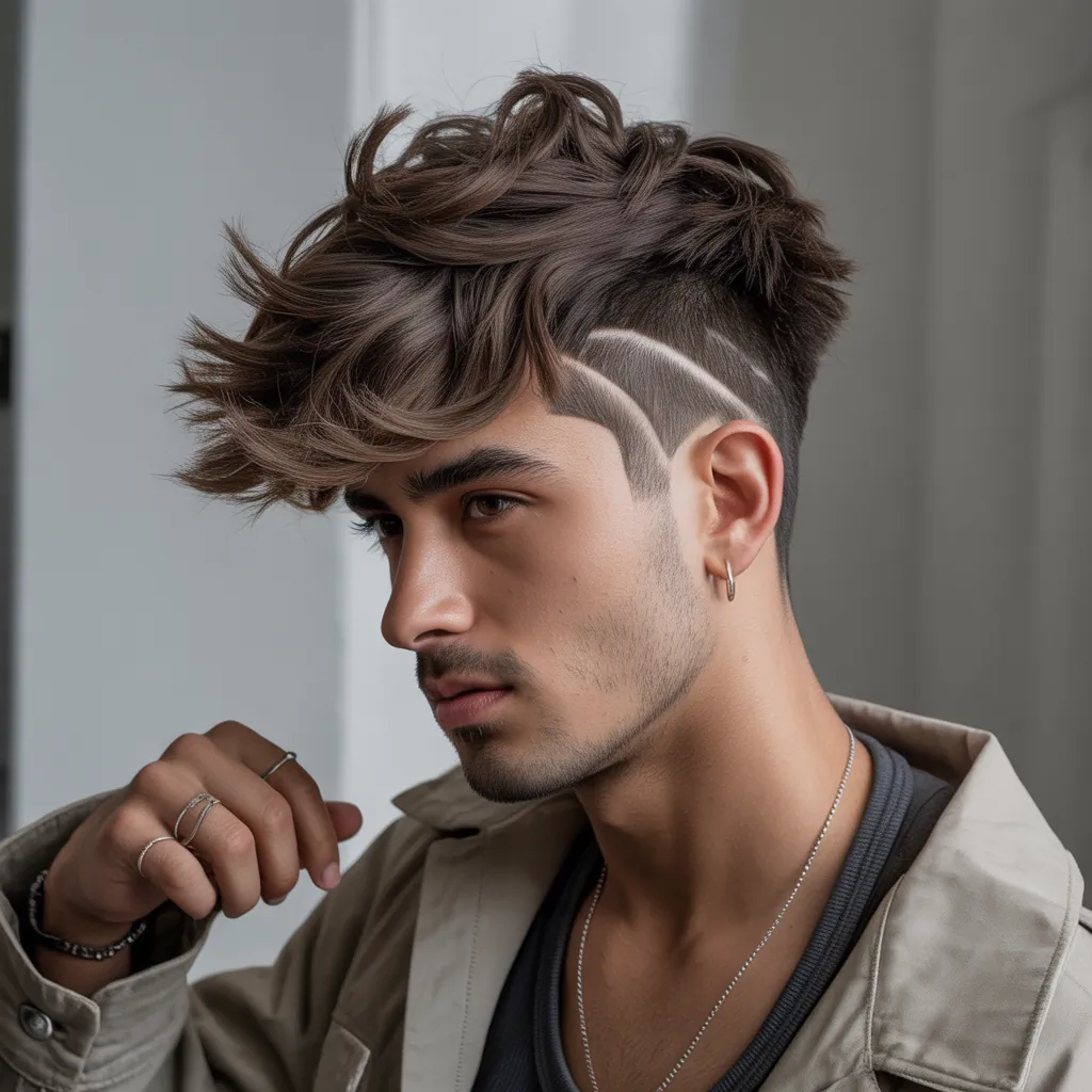 wolfcut hair for men