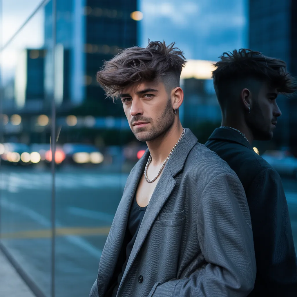 wolfcut hair for men