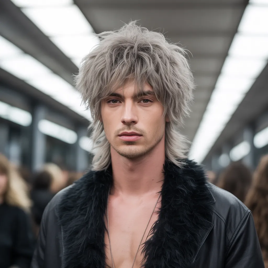 wolfcut hair for men