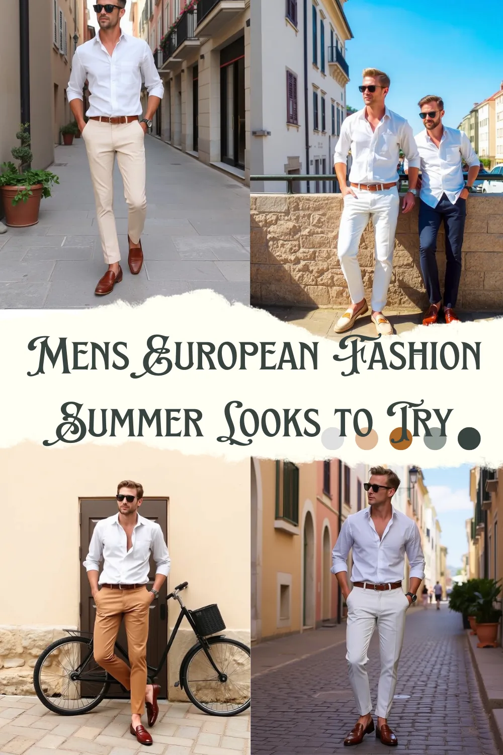 Mens European Fashion Summer Looks to Try: Effortless Style for the Season