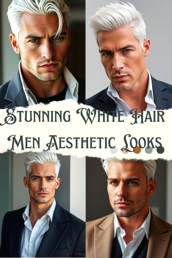 Stunning White Hair Men Aesthetic Looks: Style Tips & Outfit Ideas