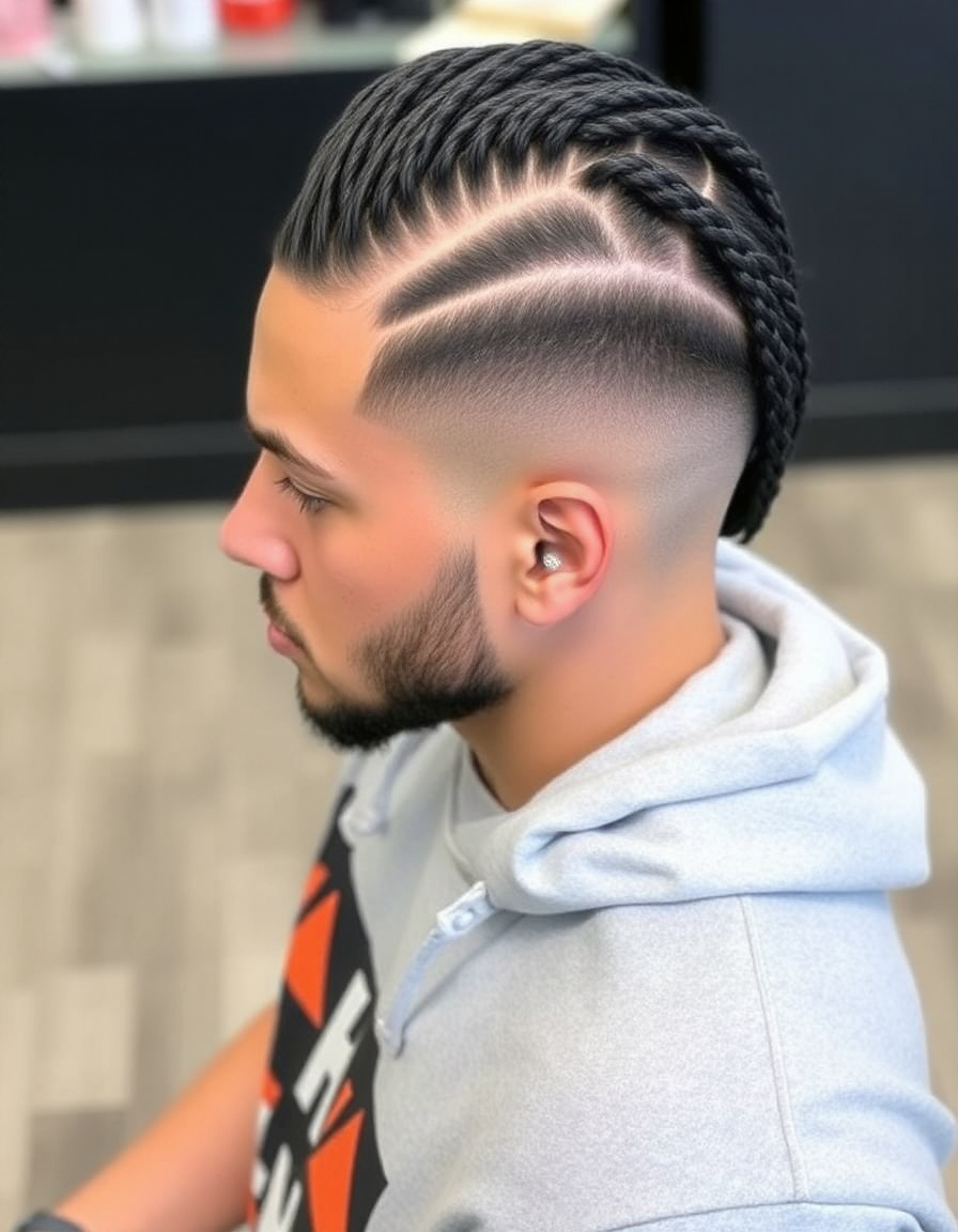 Mens Braids Hairstyles with Undercut: Modern Styles for the Bold