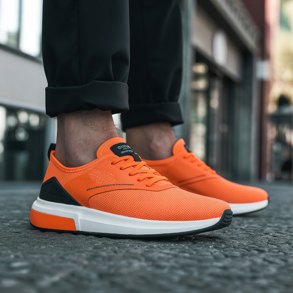 orange shoes