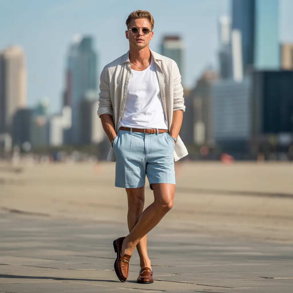 How To Wear Denim Shorts In Summer