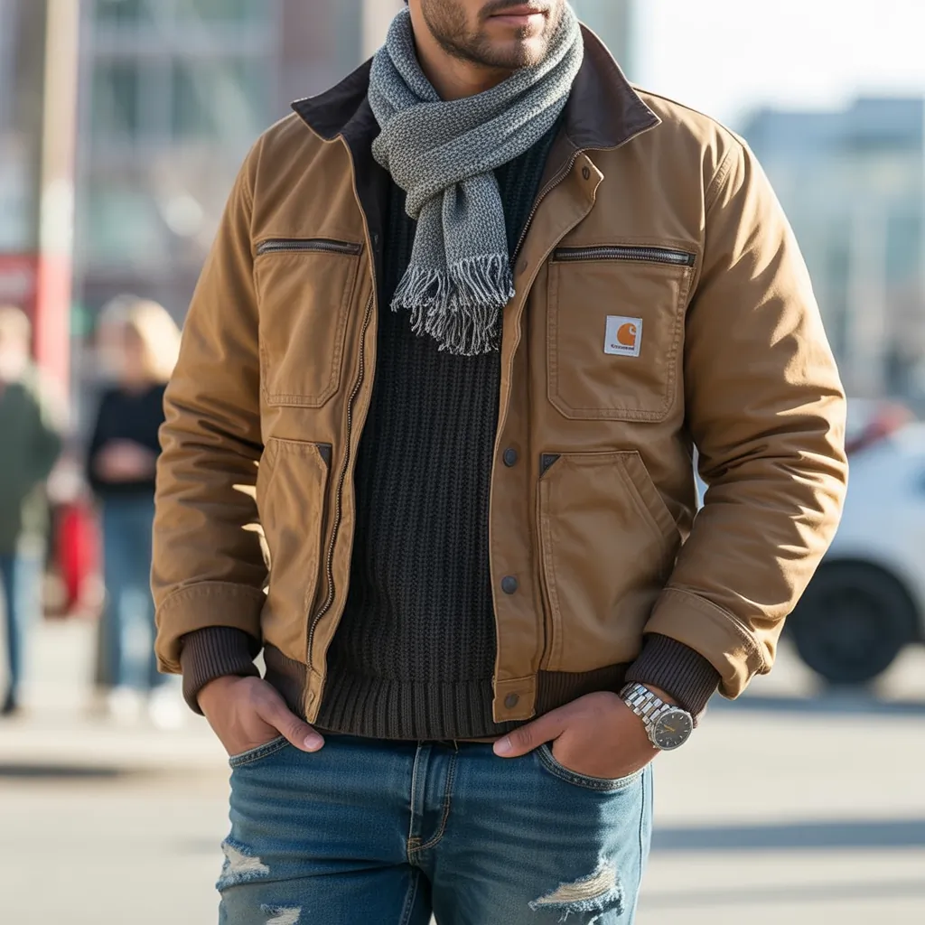 Brown Carhartt Jacket Outfit: How to Wear the Rugged Staple with Style