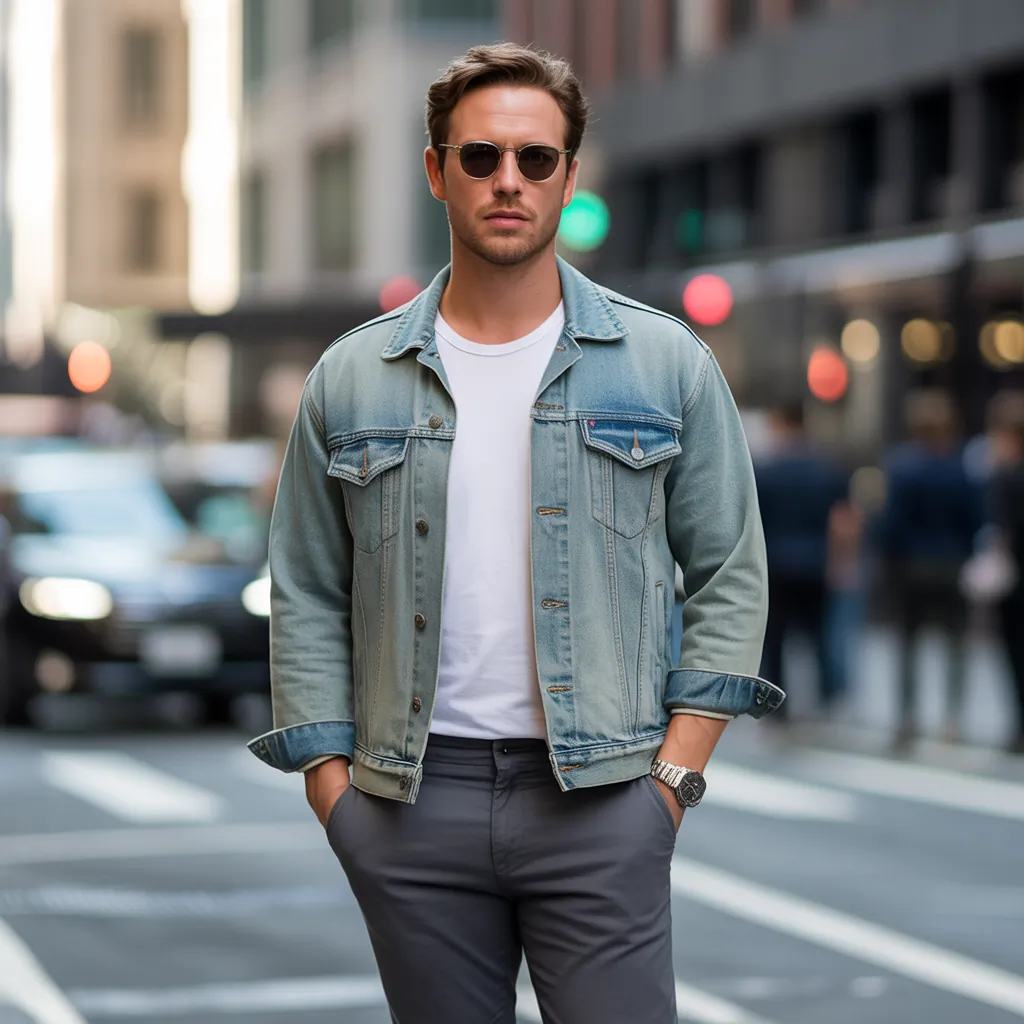 Jean Jacket Outfits Men