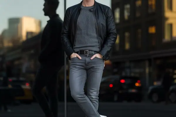 Grey Jeans Outfit Men