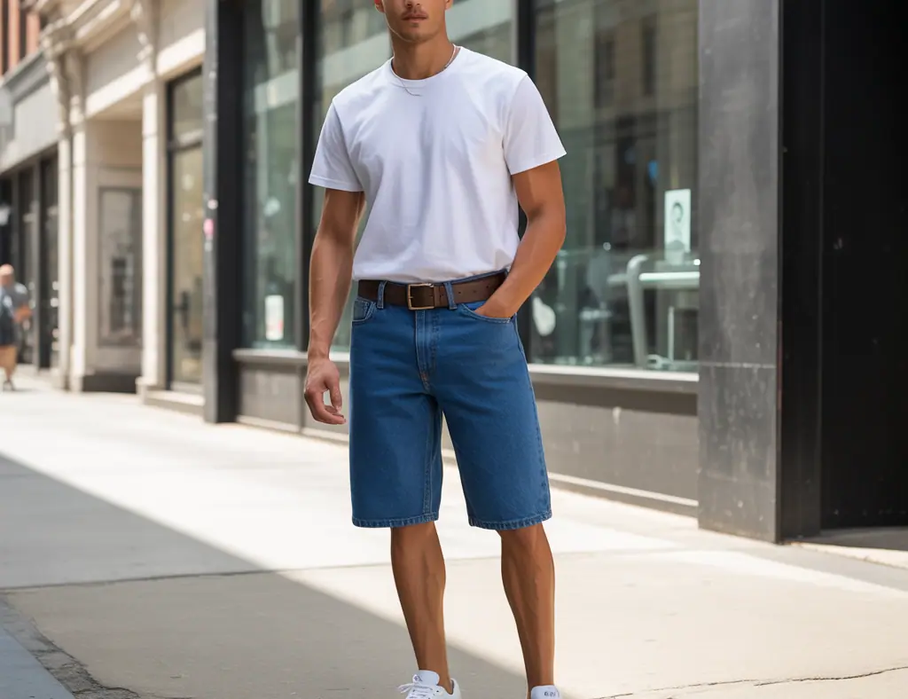Long Jorts: How to Wear Knee-Length Denim Shorts With Confidence