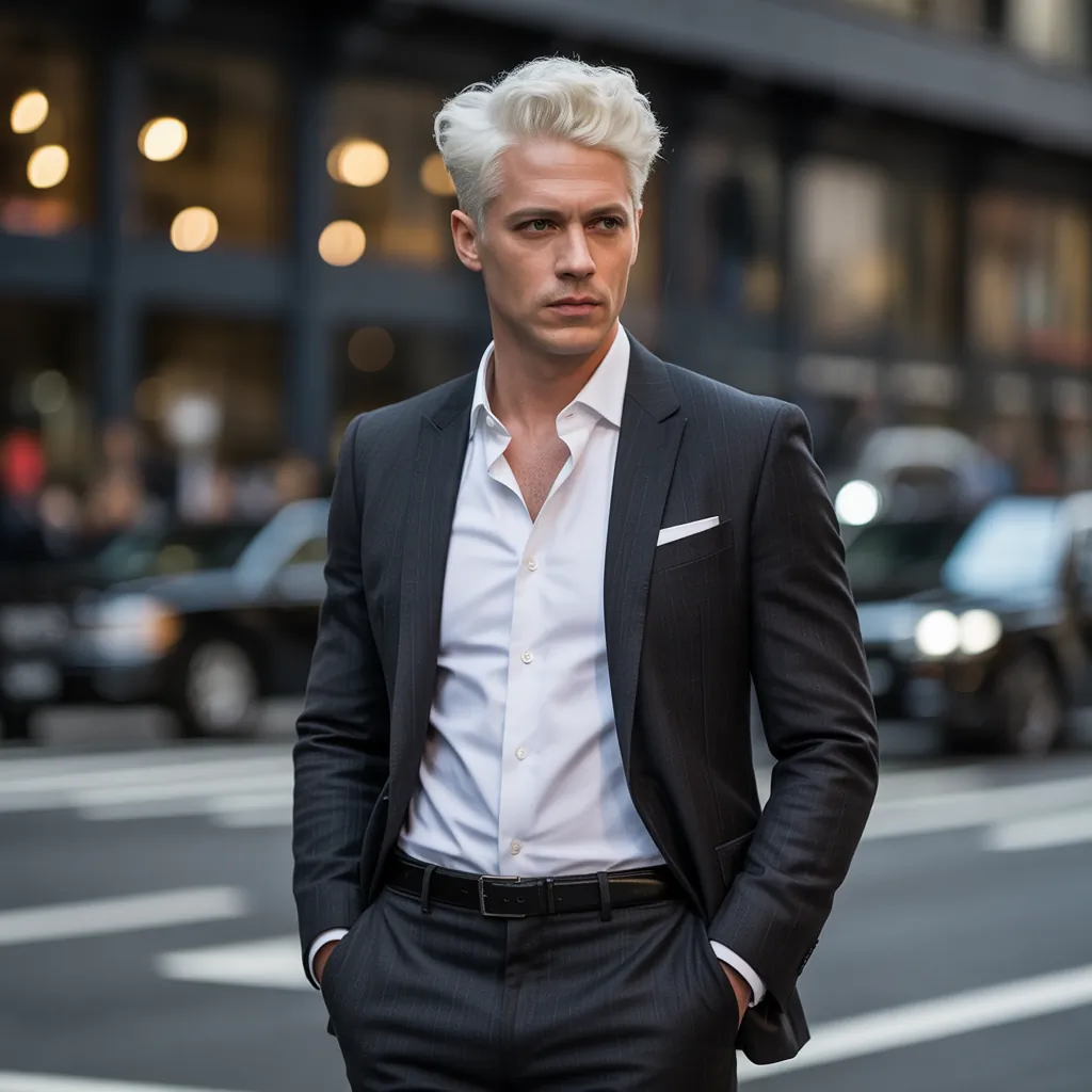Stunning White Hair Men Aesthetic Looks: A Style Guide