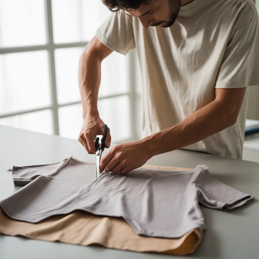 Tee Shirt Cutting DIY: Transform Old Tees Into Stylish Men’s Staples