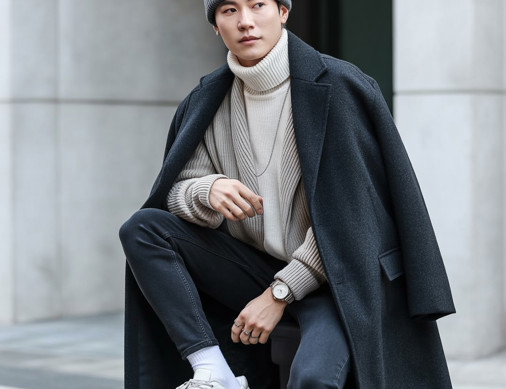 Trending Korean Mens Winter Outfit Ideas