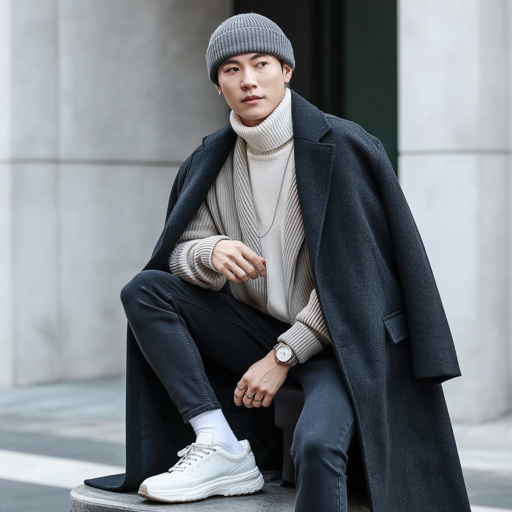 Trending Korean Mens Winter Outfit Ideas