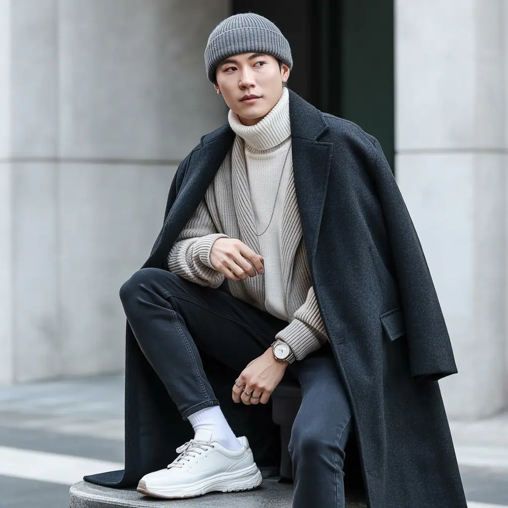 Trending Korean Mens Winter Outfit Ideas