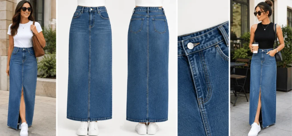 Long Denim Skirt Outfit Guide: Complete Guide to Styling, Outfits, Shoes, and Seasonal Looks