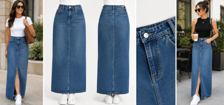 Long Denim Skirt