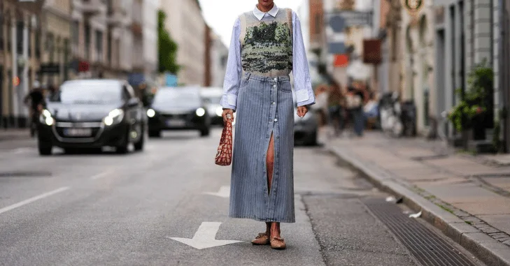 What Shoes Work Best With a Denim Maxi?
