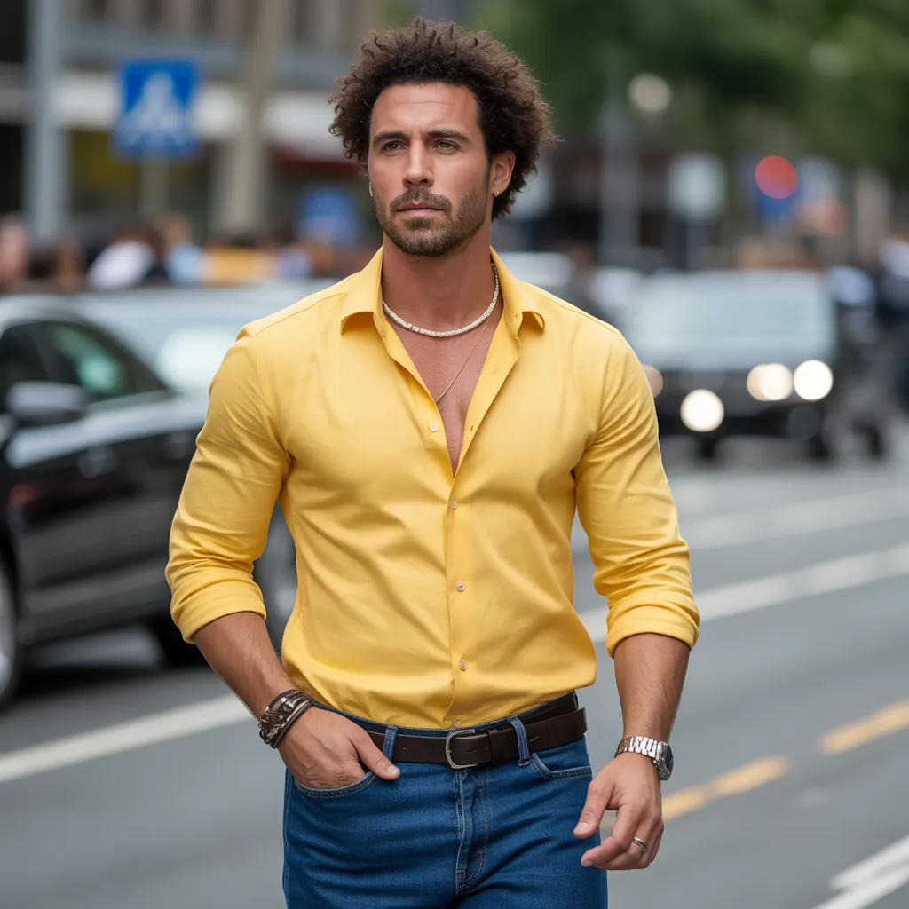 yellow shirt