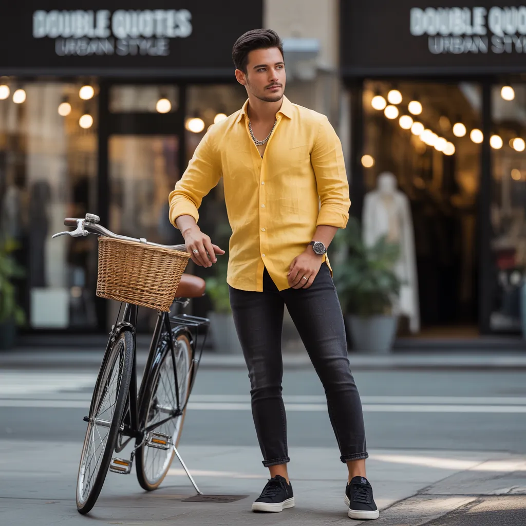 yellow shirt